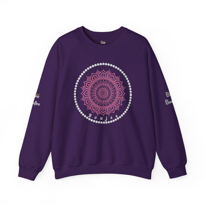 Boujee Burst Pink - Heavy Blend™ Dark Colors Crewneck Sweatshirt