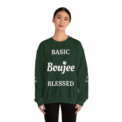 Basic Boujee Blessed - Heavy Blend™ Dark Colors Crewneck Sweatshirt