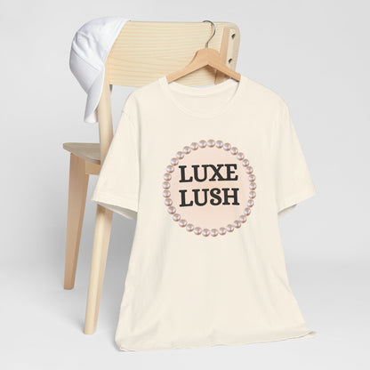 Luxe Lush Pearl-Framed Statement Tee