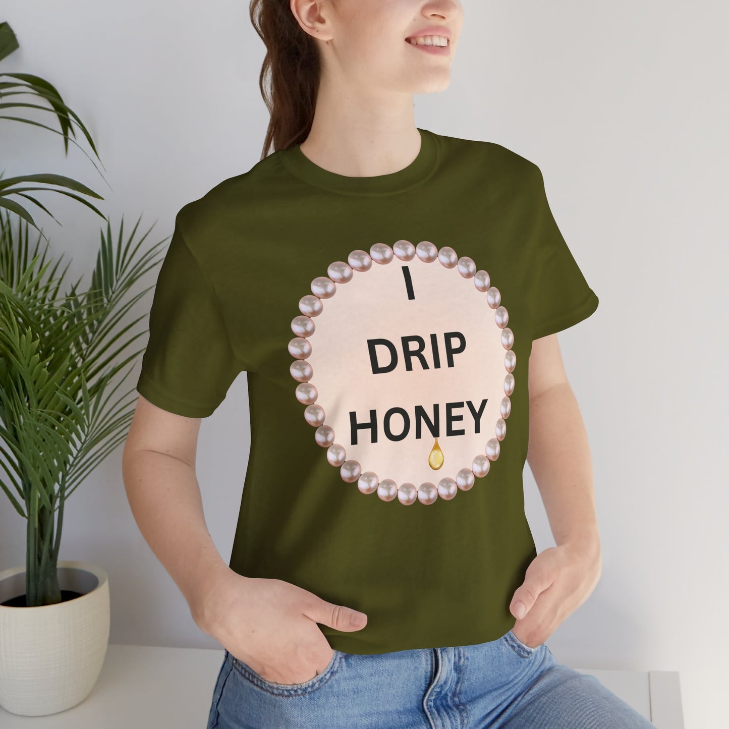 I Drip Honey Pearl-Framed Luxe Tee