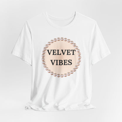 Velvet Vibes Pearl-Framed Luxe Tee