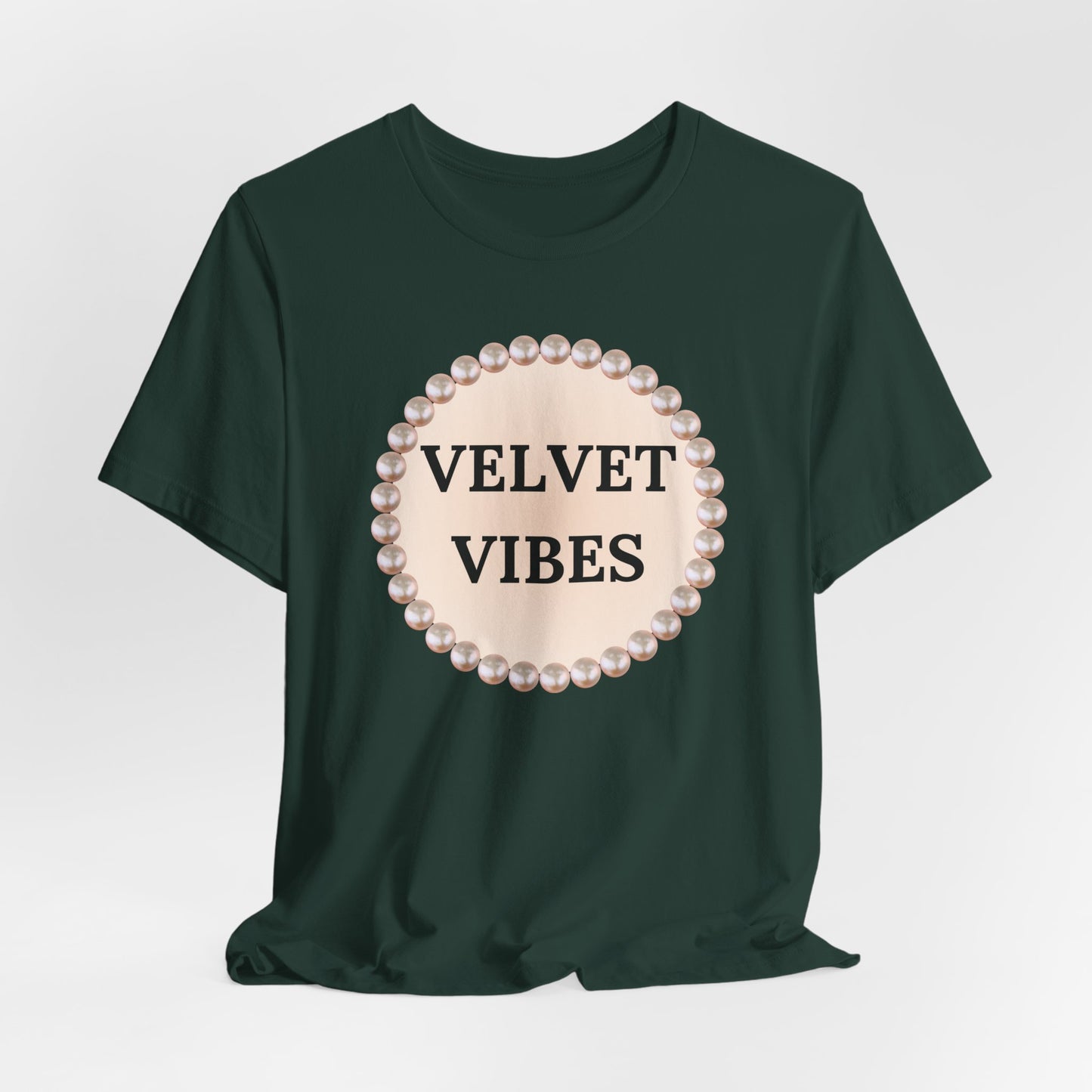 Velvet Vibes Pearl-Framed Luxe Tee