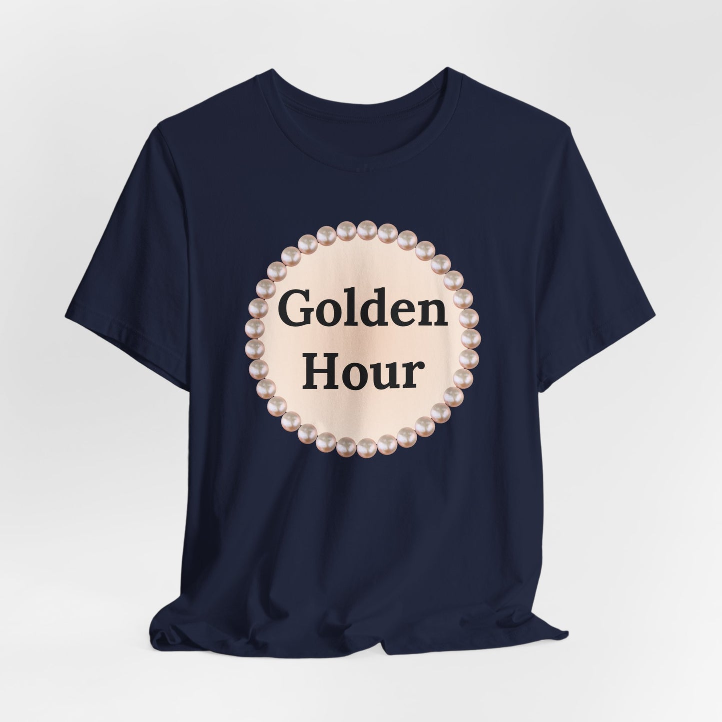 Golden Hour Pearl-Framed Luxe Tee