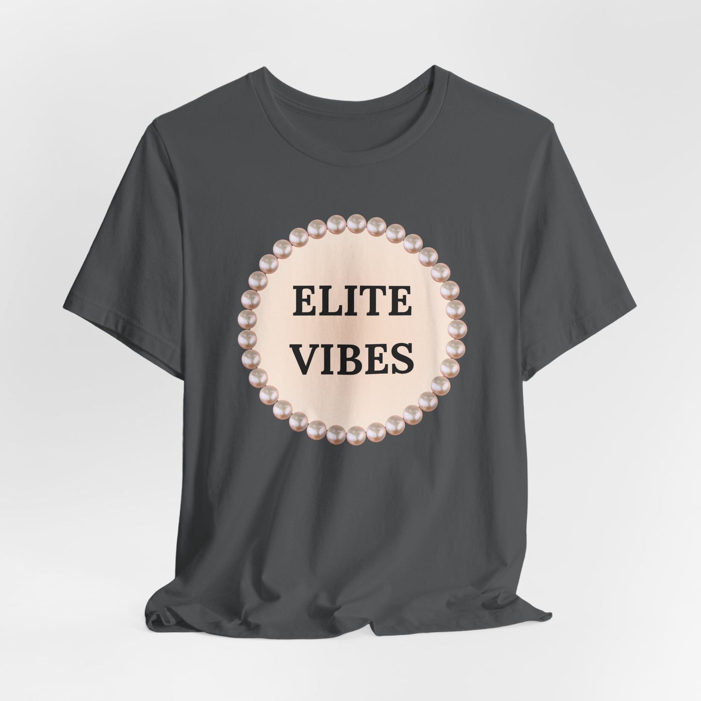Elite Vibes Pearl-Framed Statement Tee