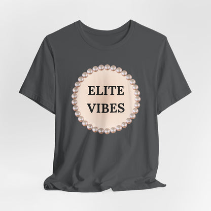 Elite Vibes Pearl-Framed Statement Tee