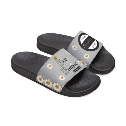 Bee Boujee - LIGHT GREY Flowers Women's Removable-Strap Sandals
