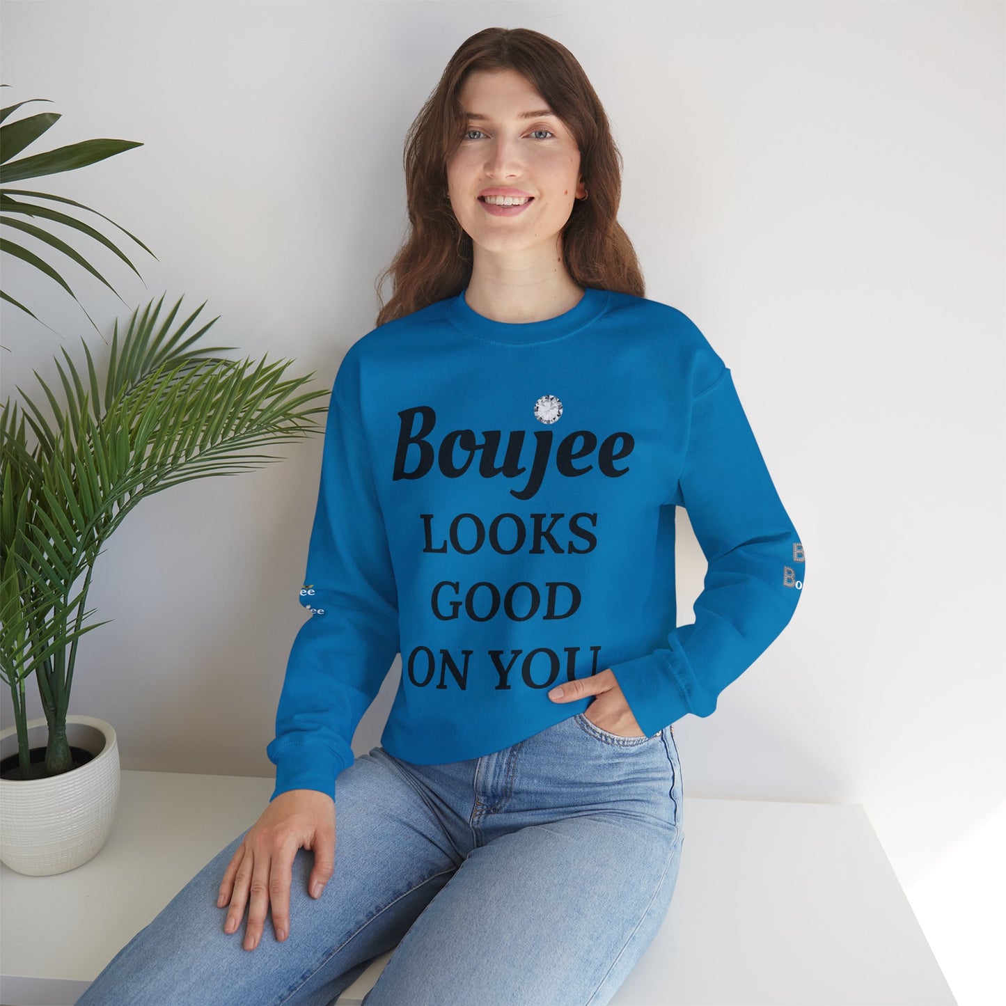 Boujee Looks Good On You - Heavy Blend™ Light Colors Crewneck Sweatshirt