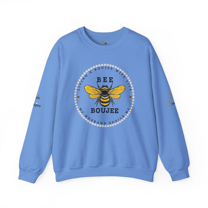 Living A Boujee Wife Life My Husband Spoils Me - Heavy Blend™ Light Colors Crewneck Sweatshirt
