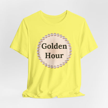 Golden Hour Pearl-Framed Luxe Tee