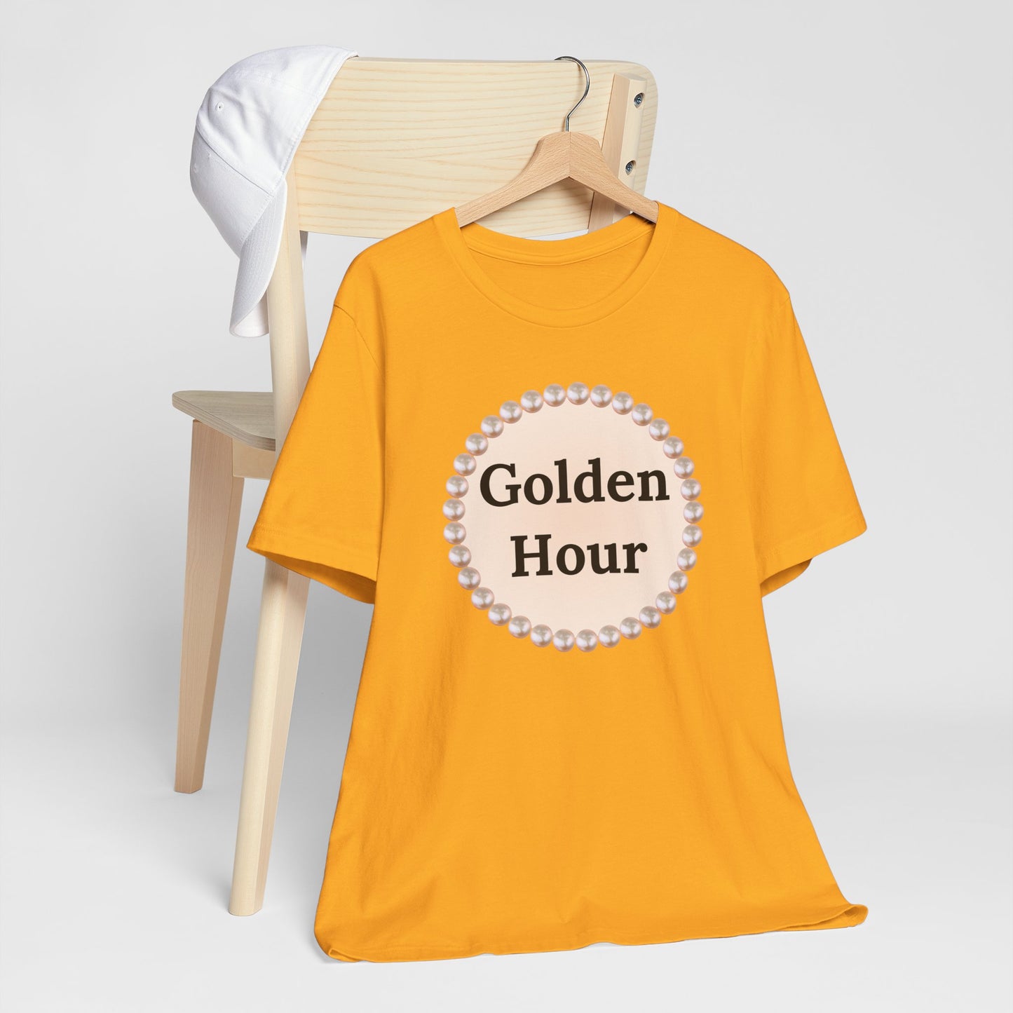 Golden Hour Pearl-Framed Luxe Tee