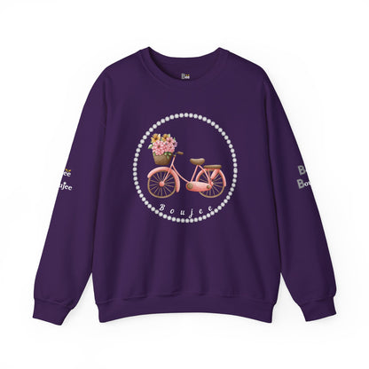 Boujee Bicycle Bouquet - Heavy Blend™ Dark Colors Crewneck Sweatshirt