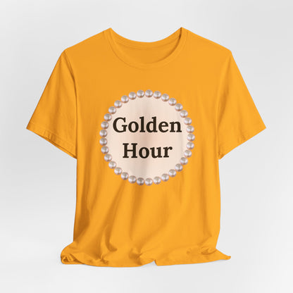 Golden Hour Pearl-Framed Luxe Tee