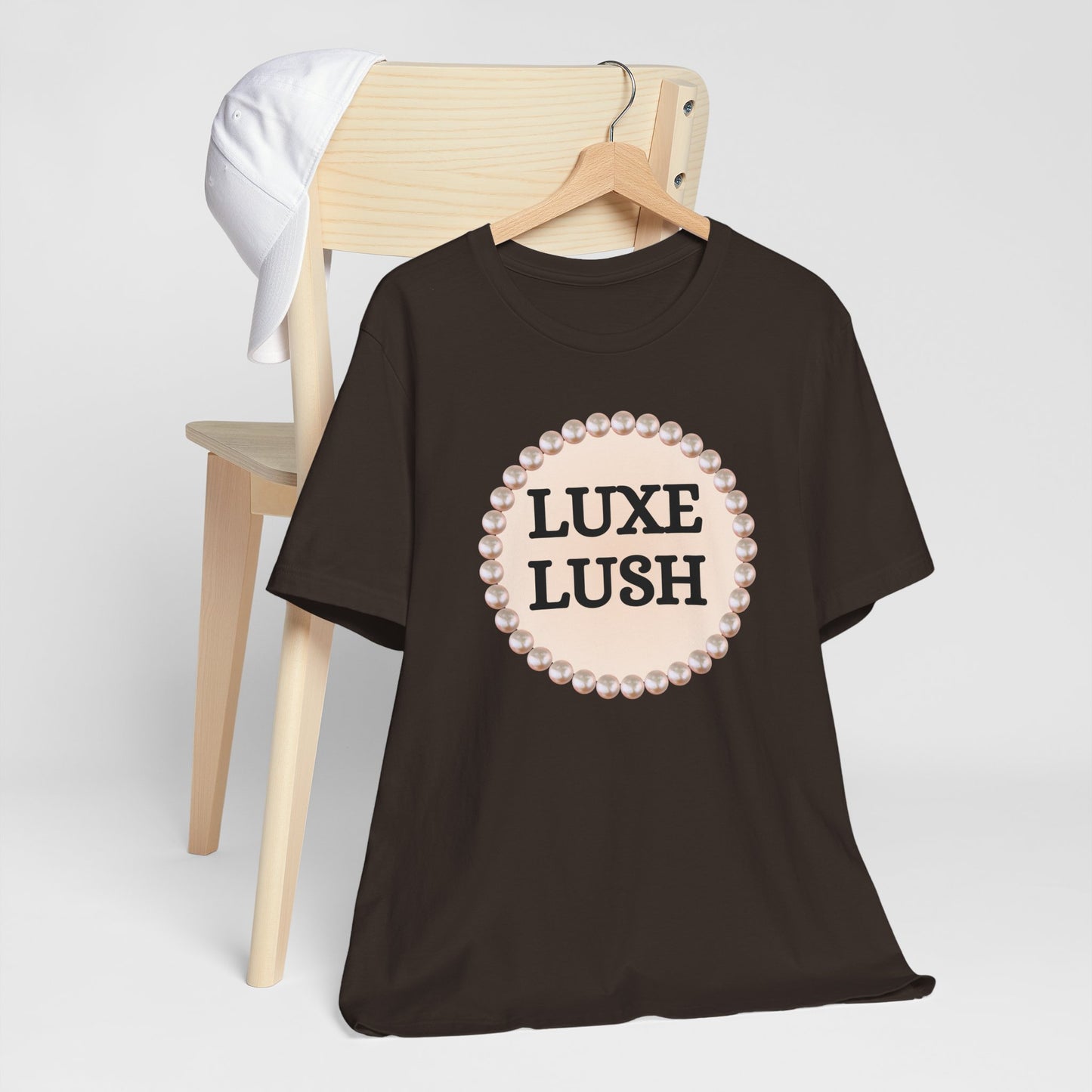 Luxe Lush Pearl-Framed Statement Tee