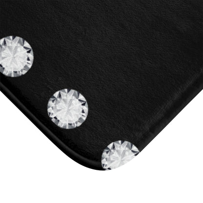 Beeing Boujee - Bath Mat BLACK with DIAMONDS