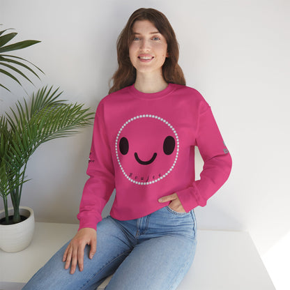 Boujee Smiley Face - Heavy Blend™ Light Colors Crewneck Sweatshirt