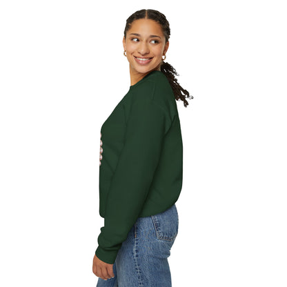 Bee Boujee - Boujee Smiley Face Turquoise in Pearls Heavy Blend™ Dark Colors Crewneck Sweatshirt