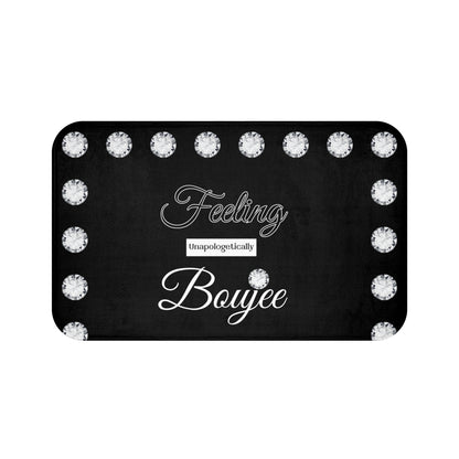 Feeling Boujee - Bath Mat BLACK with DIAMONDS