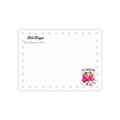 Bee Boujee DIAMONDS Fabulous Froggie - Post-it® Note Pad WHITE 8x6