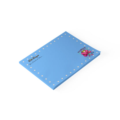 Bee Boujee DIAMONDS Fabulous Froggie - Post-it® Note Pad BLUE 8x6