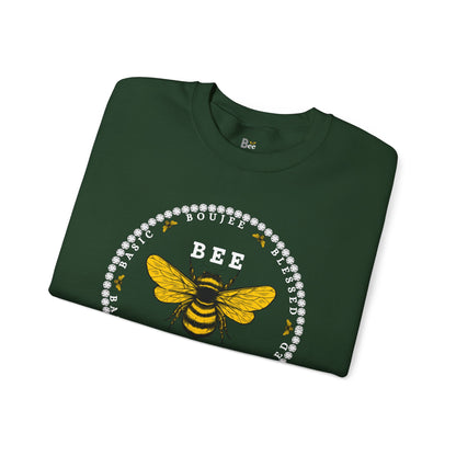 Basic Boujee Blessed - Heavy Blend™ Dark Colors Crewneck Sweatshirt