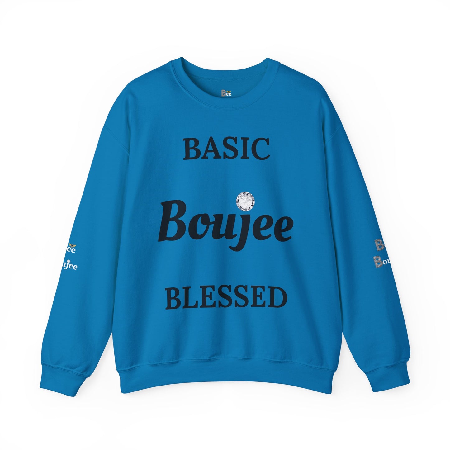 Basic Boujee Blessed - Heavy Blend™ Light Colors Crewneck Sweatshirt