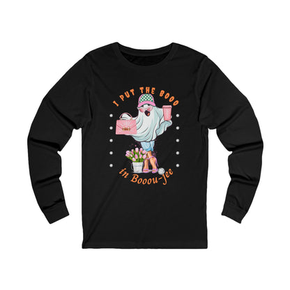 Halloween Booo in Boooujee - Jersey Long Sleeve Tee FAIR SKIN TONE
