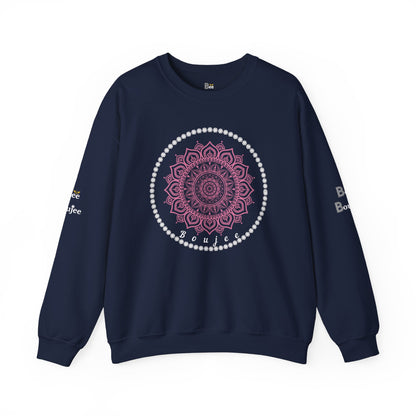 Boujee Burst Pink - Heavy Blend™ Dark Colors Crewneck Sweatshirt