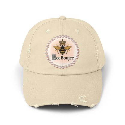 Bee Boujee Distressed Pearl-Emblem Cap