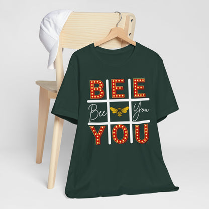 Bee You Marquee Tic-Tac-Toe Tee Dark Tee