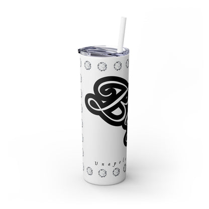 Boujee Unapologetically in DIAMONDS - Skinny Tumbler with Straw, 20oz