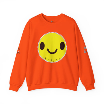 Boujee Smiley Face Yellow - Heavy Blend™ Light Colors Crewneck Sweatshirt