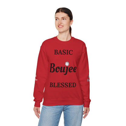 Basic Boujee Blessed - Heavy Blend™ Light Colors Crewneck Sweatshirt