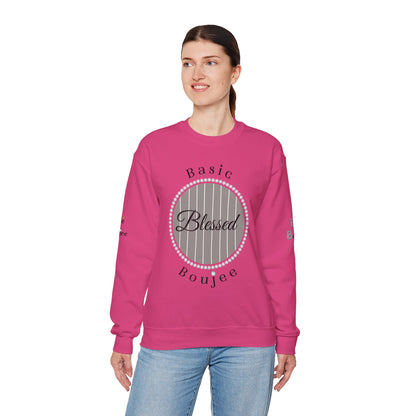 Basic Boujee Blessed - Heavy Blend™ Light Colors Crewneck Sweatshirt