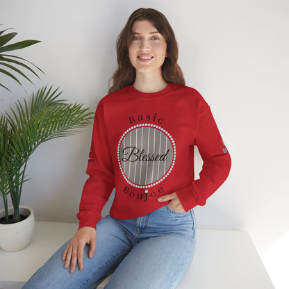 Basic Boujee Blessed - Heavy Blend™ Light Colors Crewneck Sweatshirt