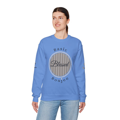 Basic Boujee Blessed - Heavy Blend™ Light Colors Crewneck Sweatshirt