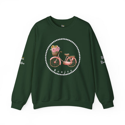 Boujee Bicycle Bouquet - Heavy Blend™ Dark Colors Crewneck Sweatshirt