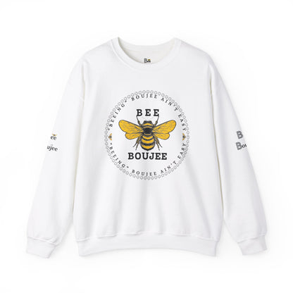 "Beeing" Boujee Ain't Easy - Heavy Blend™ Light Colors Crewneck Sweatshirt