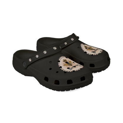 Bee Boujee Black Clogs with Charms