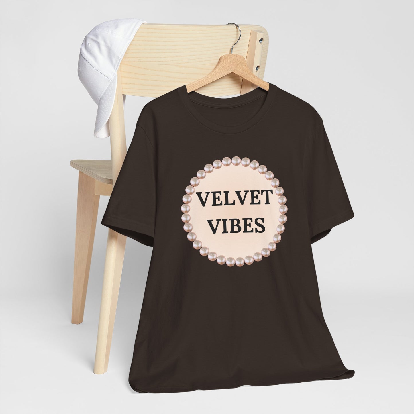 Velvet Vibes Pearl-Framed Luxe Tee