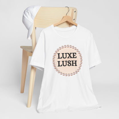 Luxe Lush Pearl-Framed Statement Tee
