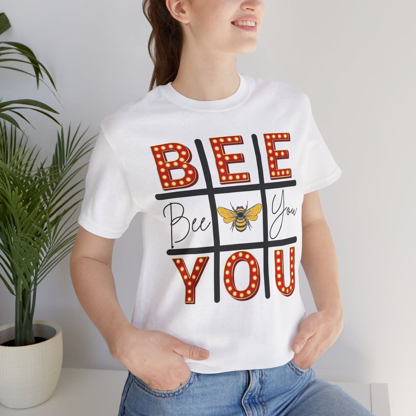 Bee You Marquee Tic-Tac-Toe Tee