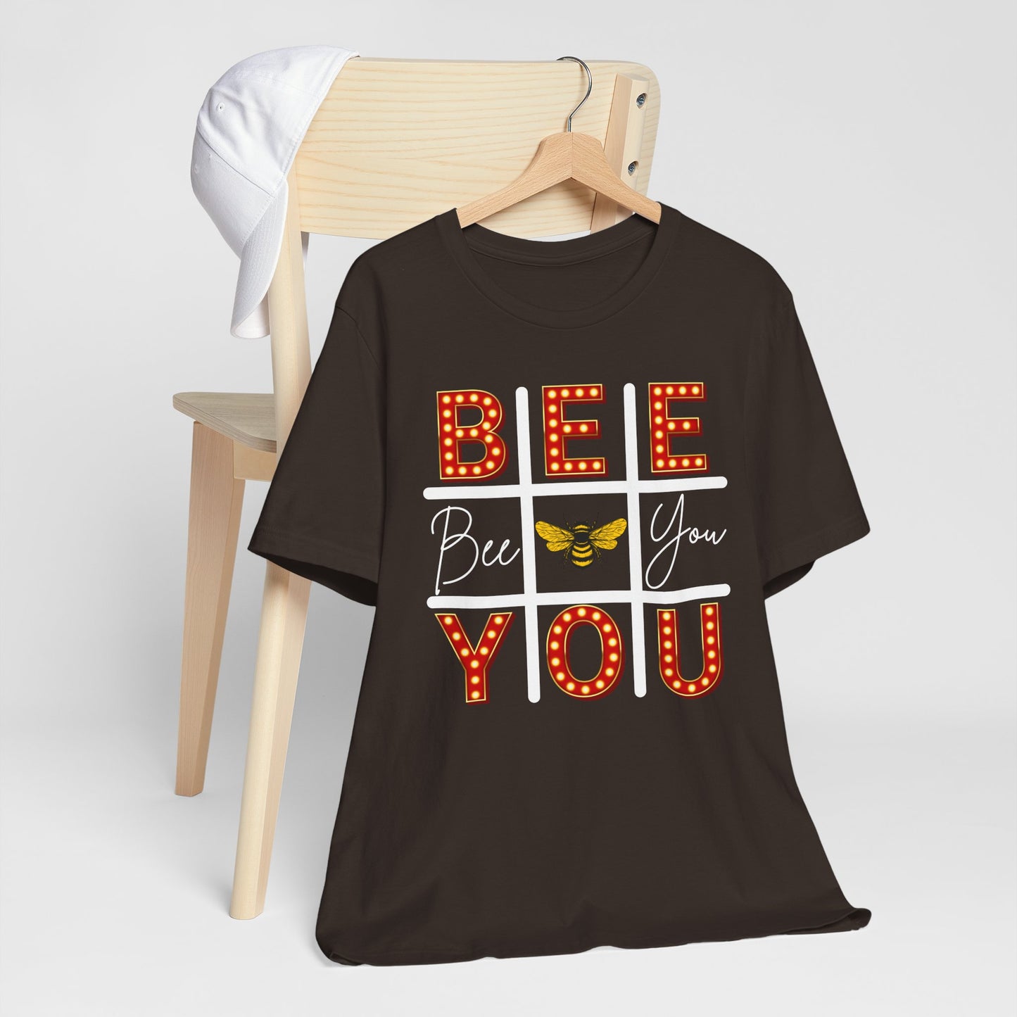 Bee You Marquee Tic-Tac-Toe Tee Dark Tee