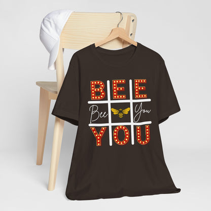 Bee You Marquee Tic-Tac-Toe Tee Dark Tee