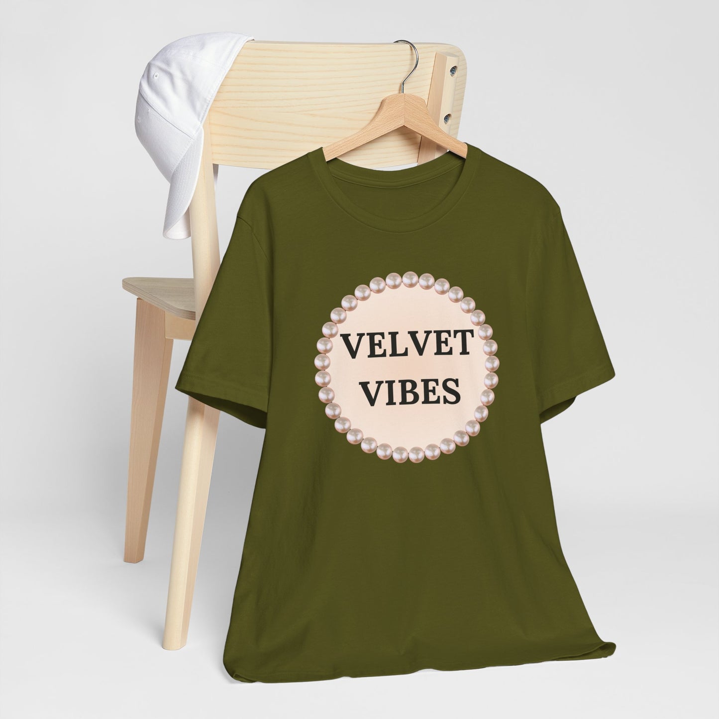 Velvet Vibes Pearl-Framed Luxe Tee