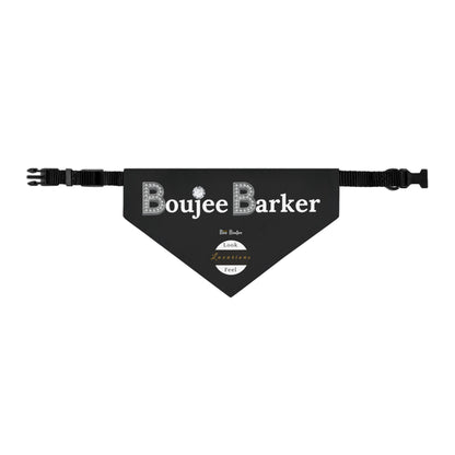 Boujee Barker Bandana BLACK - Pet Collar MEDIUM