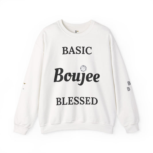 Basic Boujee Blessed - Heavy Blend™ Light Colors Crewneck Sweatshirt