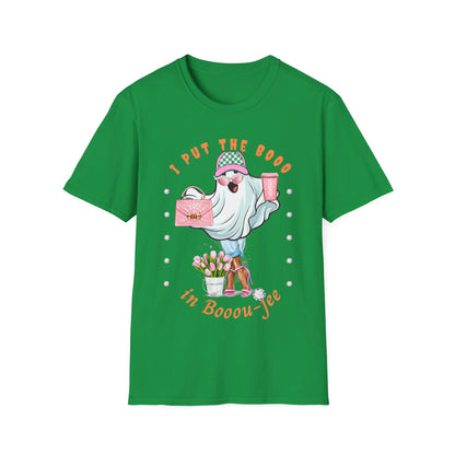 Halloween Booo in Boooujee - Softstyle T-Shirt BROWN SKIN TONE