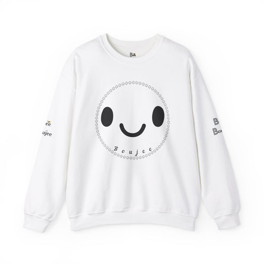 Boujee Smiley Face - Heavy Blend™ Light Colors Crewneck Sweatshirt