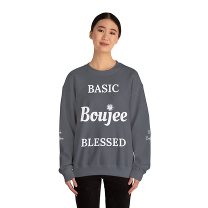 Basic Boujee Blessed - Heavy Blend™ Dark Colors Crewneck Sweatshirt