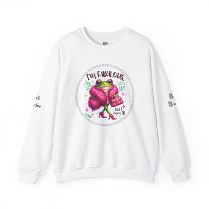 Boujee Frog I'm Fabulous And I Know It - Heavy Blend™ Light Colors Crewneck Sweatshirt